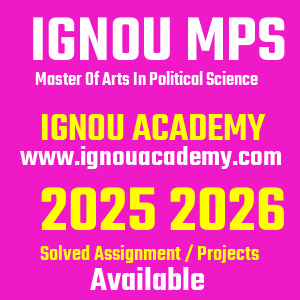 IGNOU MPS SOLVED ASSIGNMENT 2025 2026